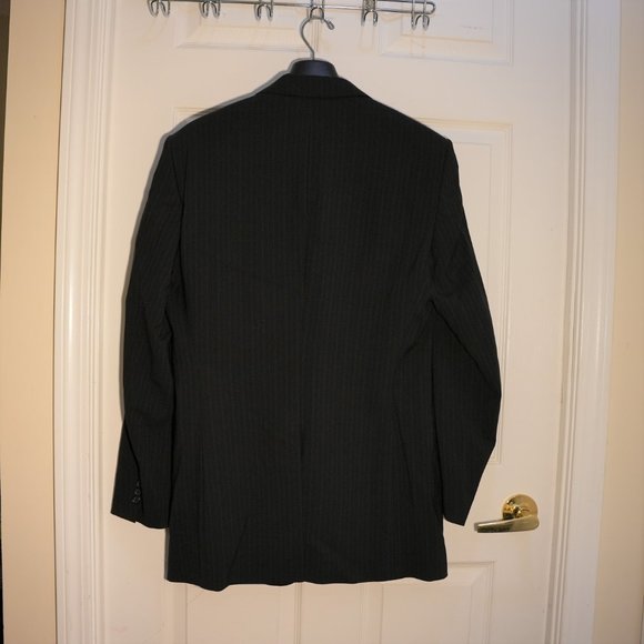 Hugo Boss Men's Single Breasted 3 Button Pinstripe Blazer Jacket Size XL Black - Picture 3 of 8